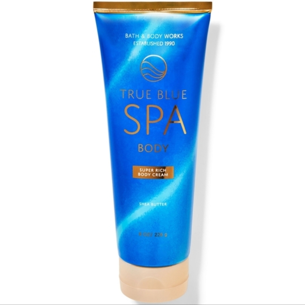 Bath Body Works True Blue Spa Super Rich Body Cream 8oz NEW